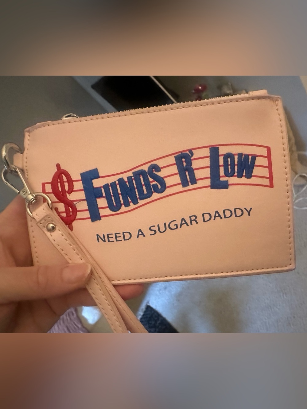 DOLLS KILL Light Pink Sugar Daddy Wristlet